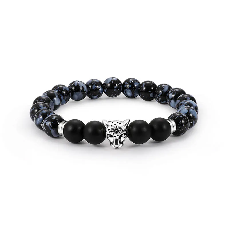 Volcanic stone frosted stone bracelet