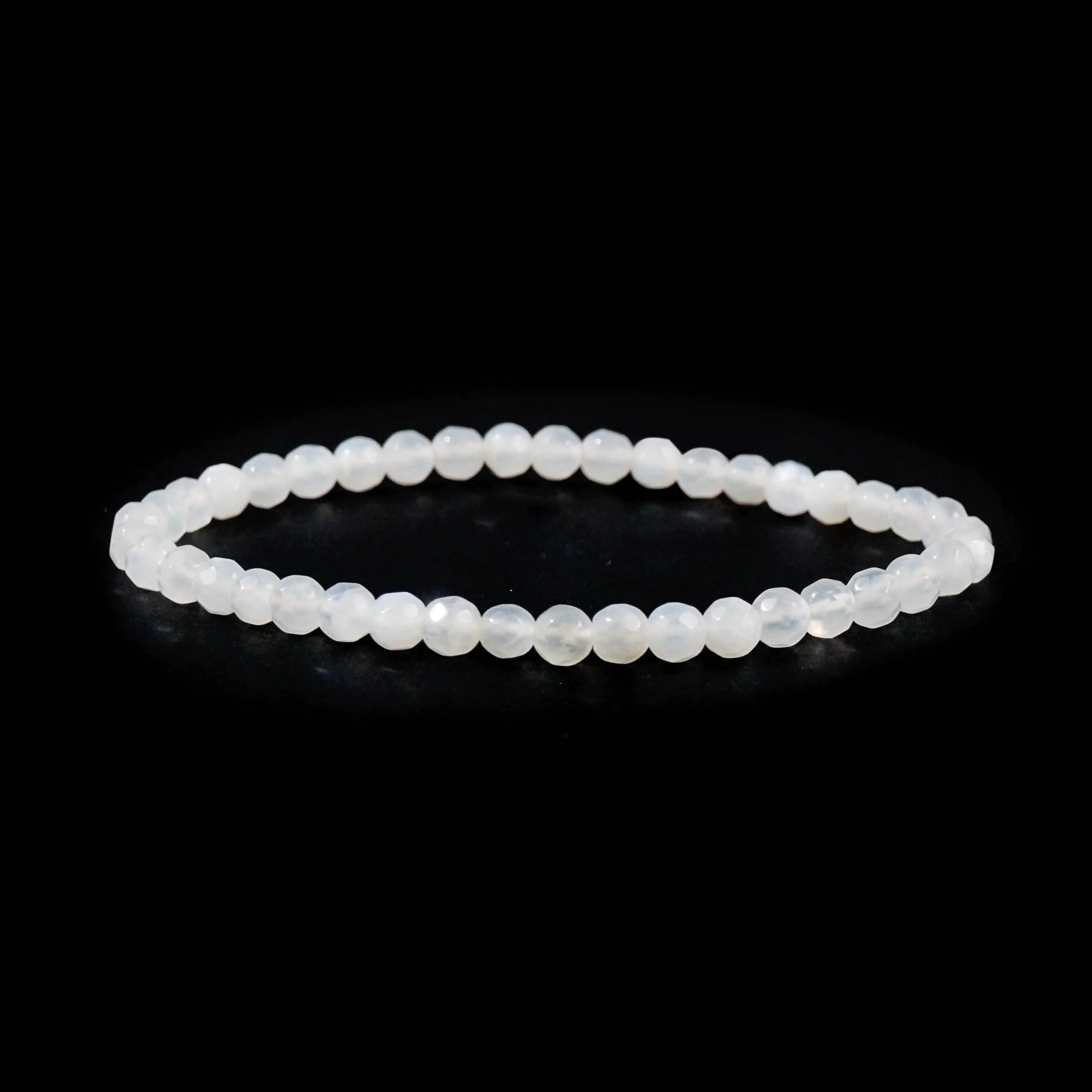 White Moonstone Faceted 4mm