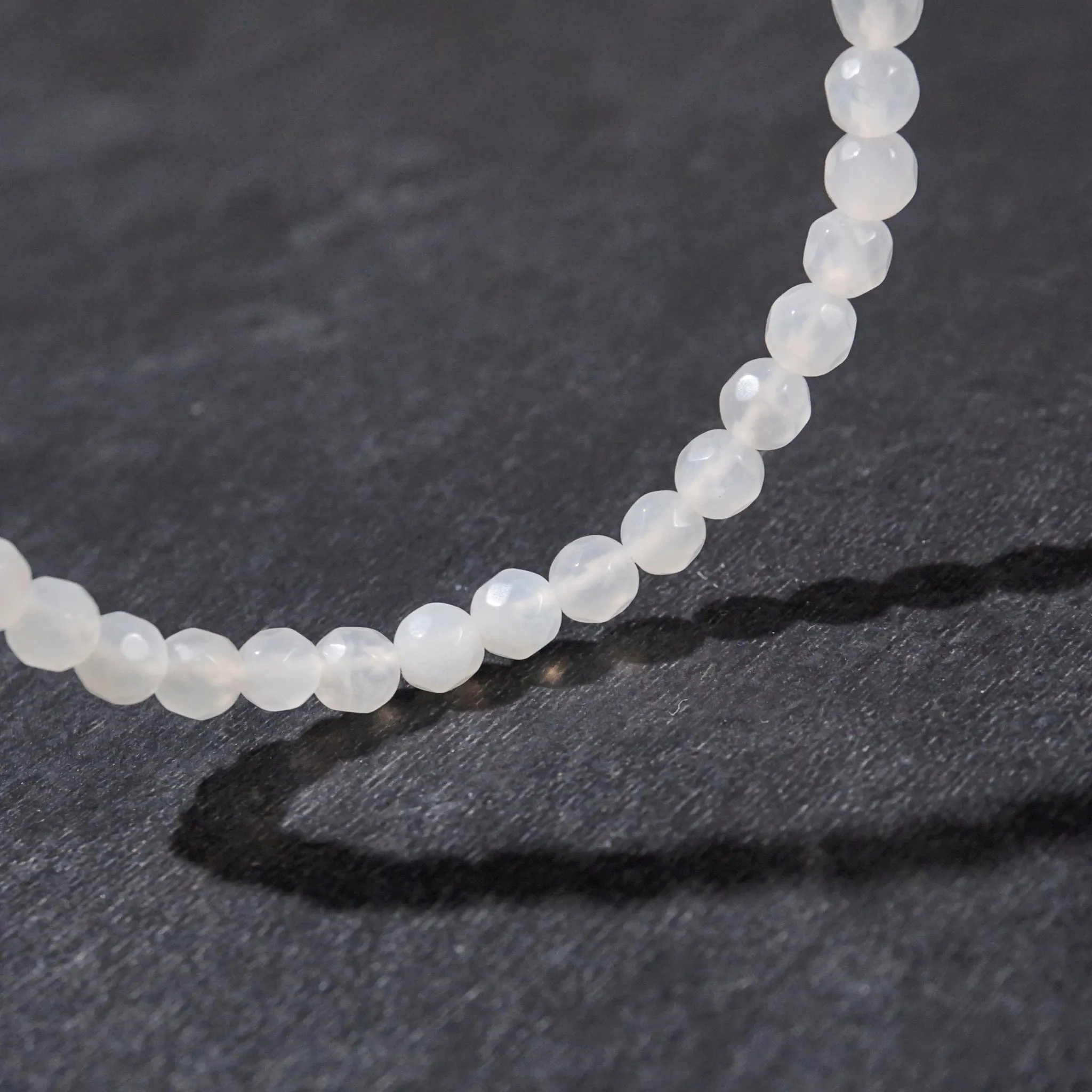 White Moonstone Faceted 4mm