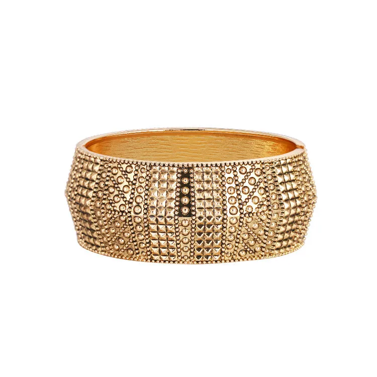 Wide Side Bracelet Exaggerated Personality Spring Opening