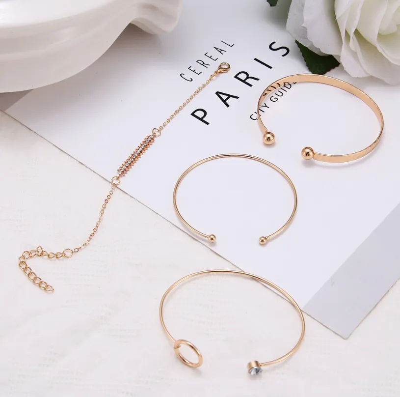 Wind New ol Round Irregular Bracelet Bracelet Alloy Combination