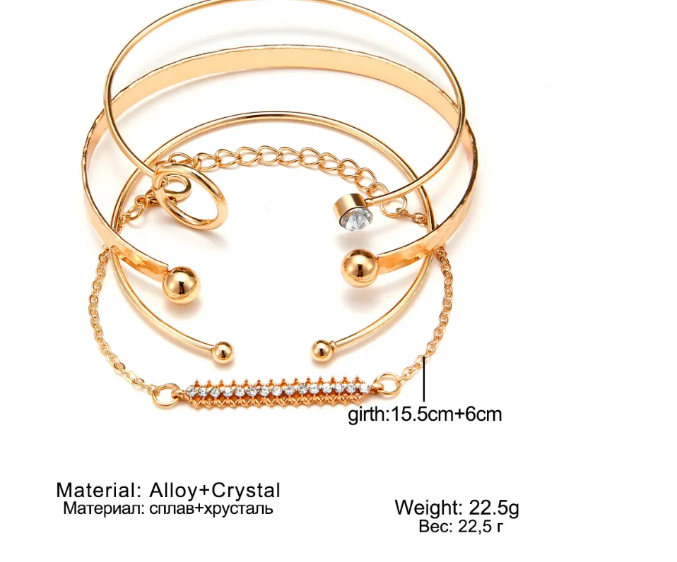 Wind New ol Round Irregular Bracelet Bracelet Alloy Combination